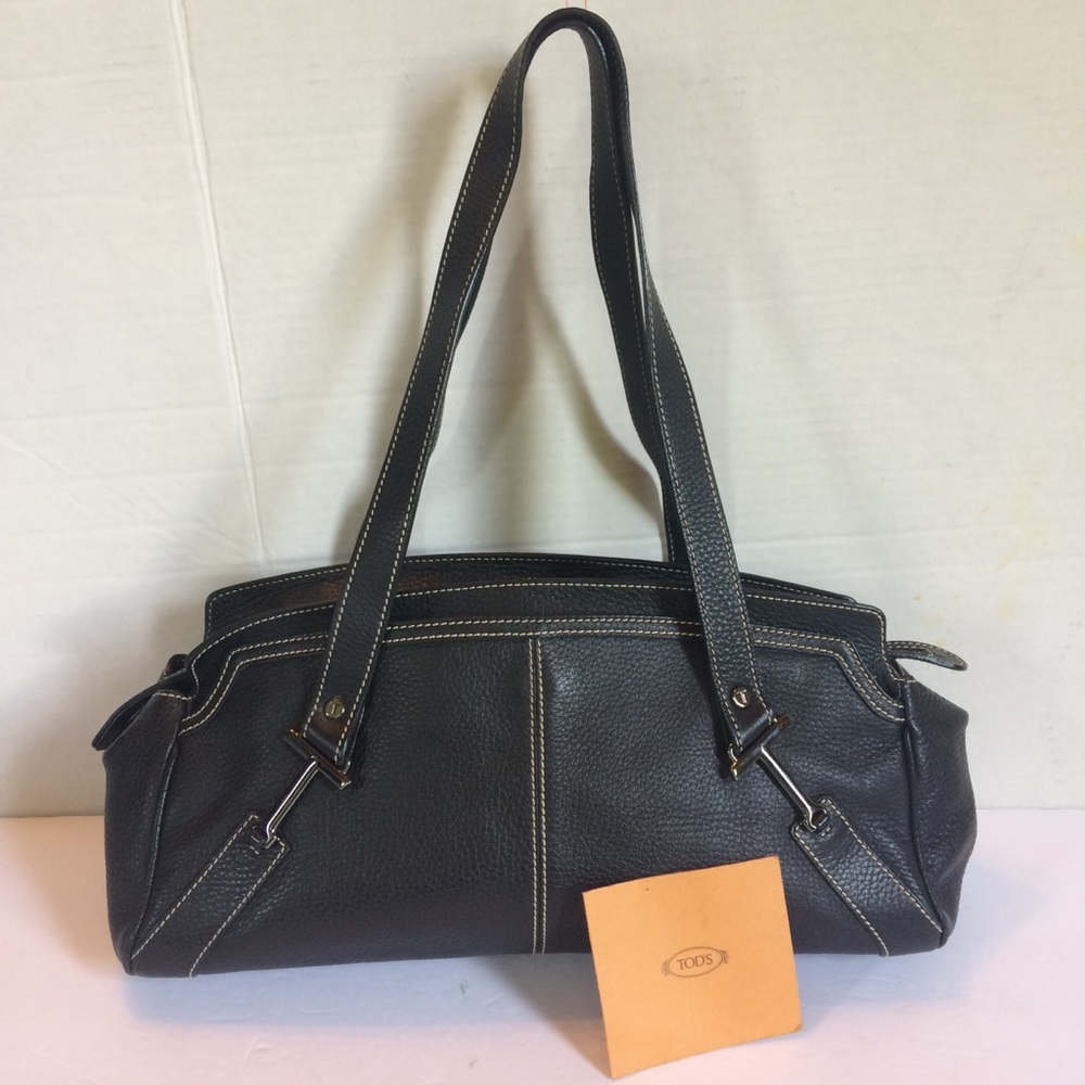 Tods Pebbled Leather Satchel